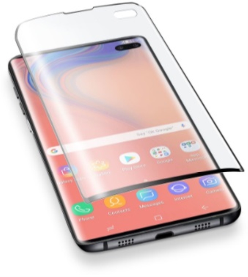 TECNOSHOP Pellicola protettiva in vetro temperato curvo Cellular Line Edge per Samsung Galaxy S10 Plus